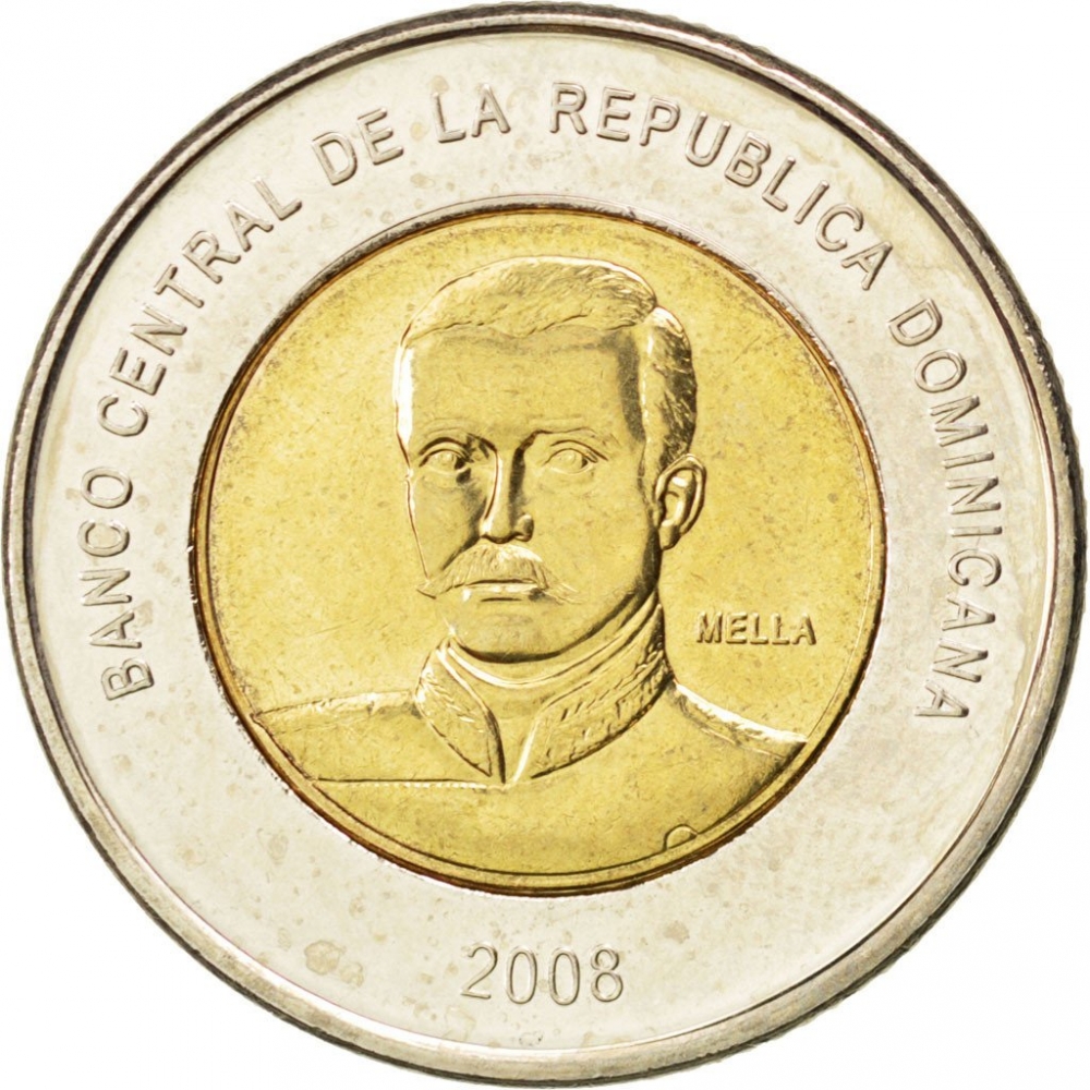 10 Pesos 2005-2016, KM# 106, Dominican Republic