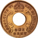 1 Cent 1942, KM# 29, East Africa, George VI