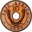 10 Cents 1956-1964, KM# 38, East Africa, Elizabeth II