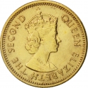 5 Cents 1955-1965, KM# 4, British Caribbean Territories, Elizabeth II