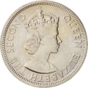 50 Cents 1955-1965, KM# 7, British Caribbean Territories, Elizabeth II