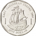 1 Dollar 2002-2007, KM# 39, East Caribbean States, Elizabeth II