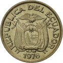 10 Centavos 1976, KM# 76d, Ecuador