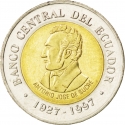 100 Sucres 1997, KM# 101, Ecuador, 70th Anniversary of the Central Bank