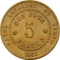 5 Francs 1865, KM# Tn8, Suez Canal, Abdülaziz