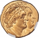 1 Octodrachm 282-272 BC, Svoronos# 603, Egypt, Ptolemaic Kingdom, Ptolemy II Philadelphus, Arsinoe II Philadelphos