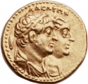 1 Tetradrachm 282-272 BC, Svoronos# 604, Egypt, Ptolemaic Kingdom, Ptolemy II Philadelphus, Arsinoe II Philadelphos