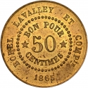 50 Centimes 1865, KM# Tn6, Suez Canal, Abdülaziz