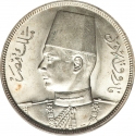 10 Qirsh 1937-1939, KM# 367, Egypt, Farouk I