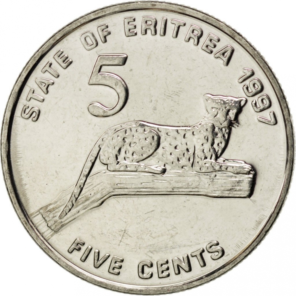 5 Cents 1997, KM# 44, Eritrea