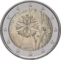 2 Euro 2024, KM# 111, Estonia, Estonian National Symbols, Cornflower