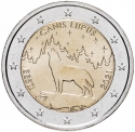2 Euro 2021, KM# 98, Estonia, Estonian National Symbols, Wolf