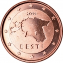 1 Euro Cent 2011-2022, KM# 61, Estonia
