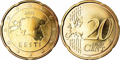 Details about   Estonia 2018 20 cent UNC Mint Coin Roll KM# 65. 40 coins x 20 eurocent 