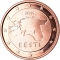 5 Euro Cent 2011-2023, KM# 63, Estonia