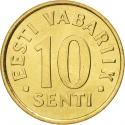 10 Senti 1991-2008, KM# 22, Estonia