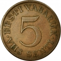 5 Senti 1931, KM# 11, Estonia
