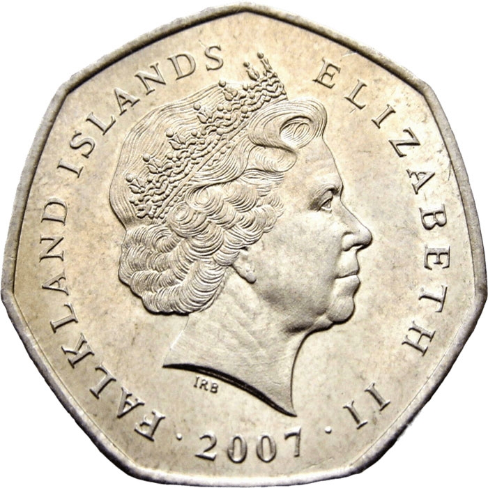 50 Pence 2007, KM# 163, Falkland Islands (Islas Malvinas), Elizabeth II, 25th Anniversary of the Liberation of the Falkland Islands