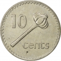 10 Cents 1969-1985, KM# 30, Fiji, Elizabeth II