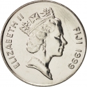 10 Cents 1990-2006, KM# 52a, Fiji, Elizabeth II