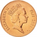2 Cents 1990-2005, KM# 50a, Fiji, Elizabeth II