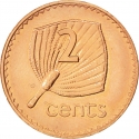 2 Cents 1990-2005, KM# 50a, Fiji, Elizabeth II