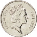 20 Cents 1990-2006, KM# 53a, Fiji, Elizabeth II