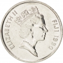 5 Cents 1990-2006, KM# 51a, Fiji, Elizabeth II