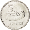 5 Cents 1990-2006, KM# 51a, Fiji, Elizabeth II