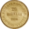 20 Markka 1878-1913, KM# 9, Finland, Grand Duchy, Alexander II, Alexander III, Nicholas II, Narrow eagle (KM# 9.1)