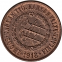 5 Penniä 1918, KM# 21, Finland, Grand Duchy