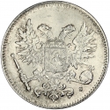 50 Penniä 1917, KM# 20, Finland, Grand Duchy
