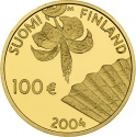 100 Euro 2004, KM# 117, Finland, Republic, 150th Anniversary of Birth of Albert Edelfelt