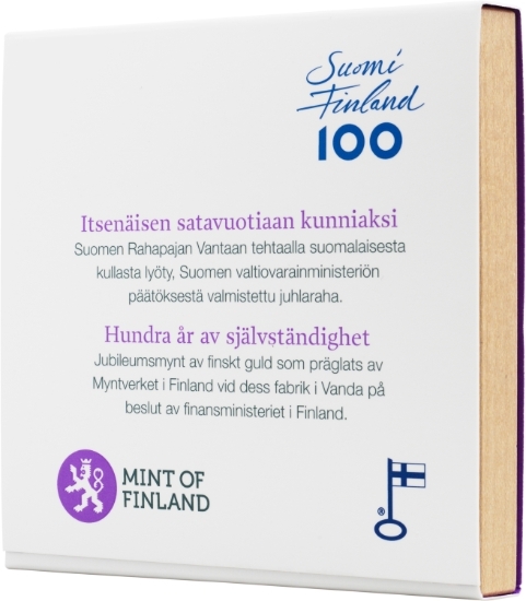 100 Euro 2017, KM# 267, Finland, Republic, 100th Anniversary of Independence of Finland, Casing
