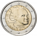 2 Euro 2020, KM# 296, Finland, Republic, 100th Anniversary of Birth of Väinö Linna