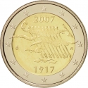 2 Euro 2007, KM# 139, Finland, Republic, 90th Anniversary of Independence of Finland
