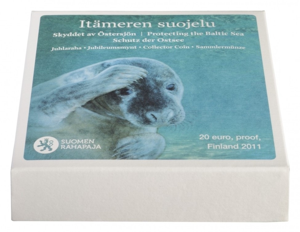 20 Euro 2011, KM# 169, Finland, Republic, Ethical, Protecting the Baltic Sea, Proof package (closed)