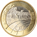 5 Euro 2015, KM# 236, Finland, Republic, Sports, Gymnastics