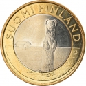 5 Euro 2015, KM# 242, Finland, Republic, Animals of the Provinces, Ostrobothnia's Stoat