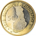 5 Euro 2018, KM# 277, Finland, Republic, Finnish National Landscapes, Oulankajoki