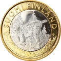 5 Euro 2015, KM# 241, Finland, Republic, Animals of the Provinces, Tavastia's Lynx