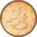 1 Euro Cent 2007-2023, KM# 98, Finland, Republic