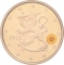 1 Euro Cent 2007-2023, KM# 98, Finland, Republic, New mintmark (Lion)