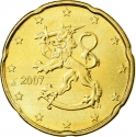 20 Euro Cent 2007-2022, KM# 127, Finland, Republic