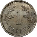 1 Markka 1921-1924, KM# 27, Finland, Republic