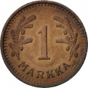 1 Markka 1940-1951, KM# 30a, Finland, Republic