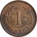 1 Markka 1940-1951, KM# 30a, Finland, Republic