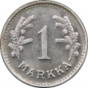1 Markka 1943-1952, KM# 30b, Finland, Republic