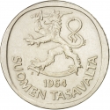 1 Markka 1964-1968, KM# 49, Finland, Republic