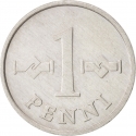 1 Penni 1969-1979, KM# 44a, Finland, Republic